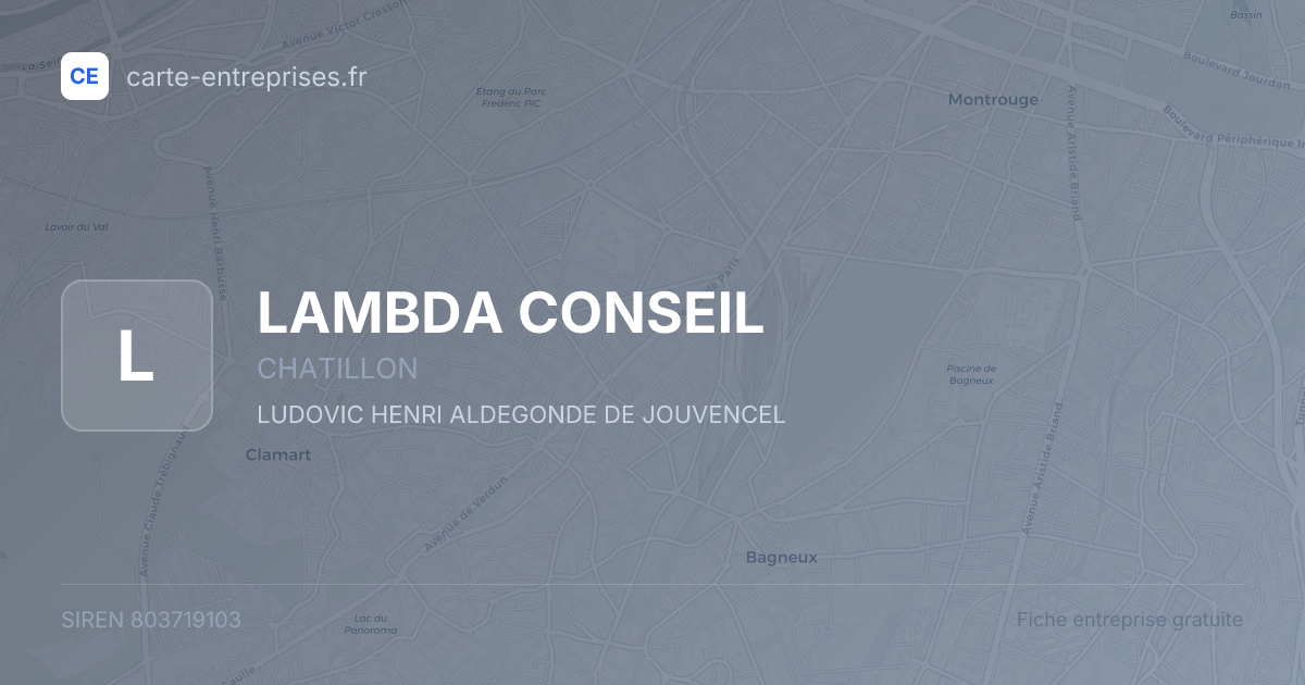 LAMBDA CONSEIL — 803719103 — fiche entreprise