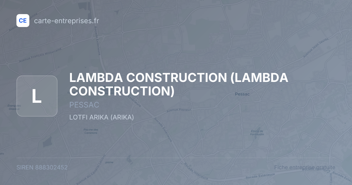 LAMBDA CONSTRUCTION — 888302452 — fiche entreprise