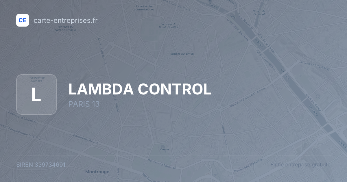 LAMBDA CONTROL — 339734691 — fiche entreprise