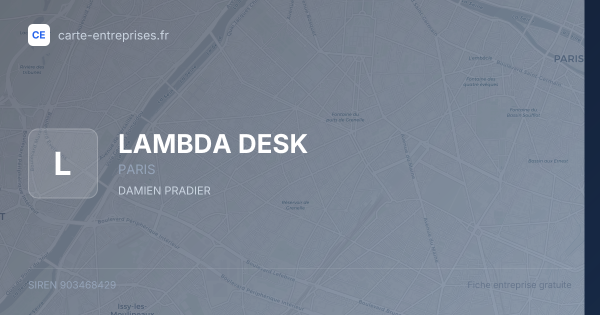 LAMBDA DESK — 903468429 — fiche entreprise