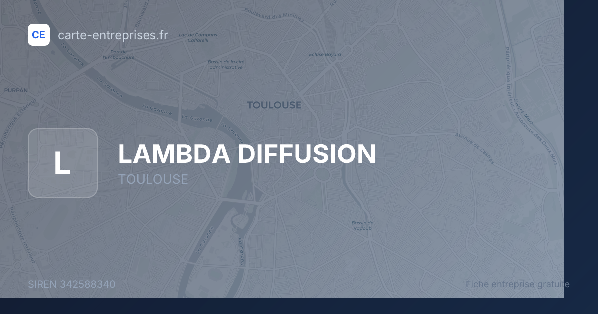LAMBDA DIFFUSION — 342588340 — fiche entreprise