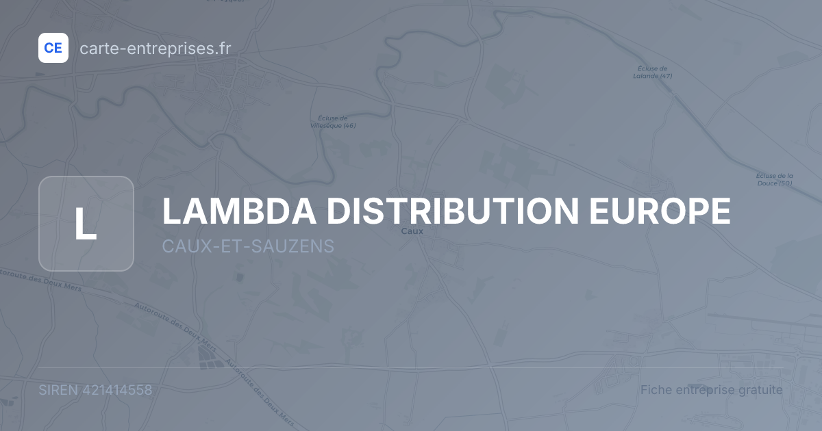 LAMBDA DISTRIBUTION EUROPE — 421414558 — fiche entreprise