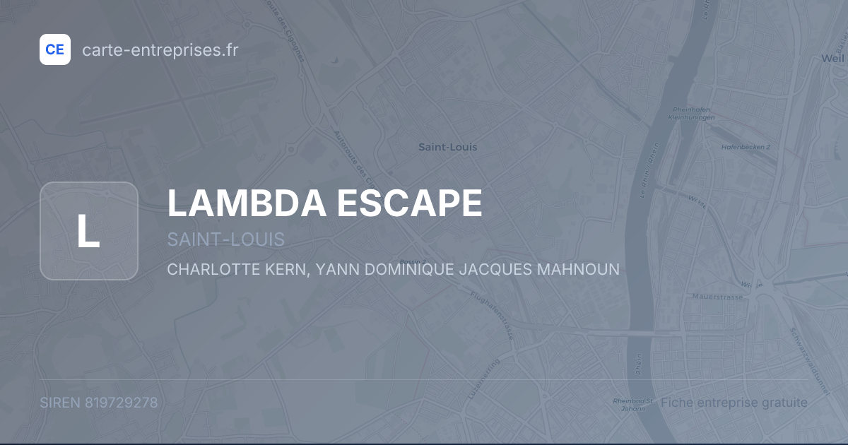 LAMBDA ESCAPE — 819729278 — fiche entreprise