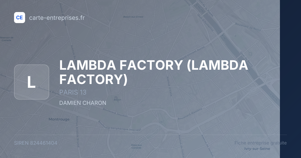 LAMBDA FACTORY — 824461404 — fiche entreprise