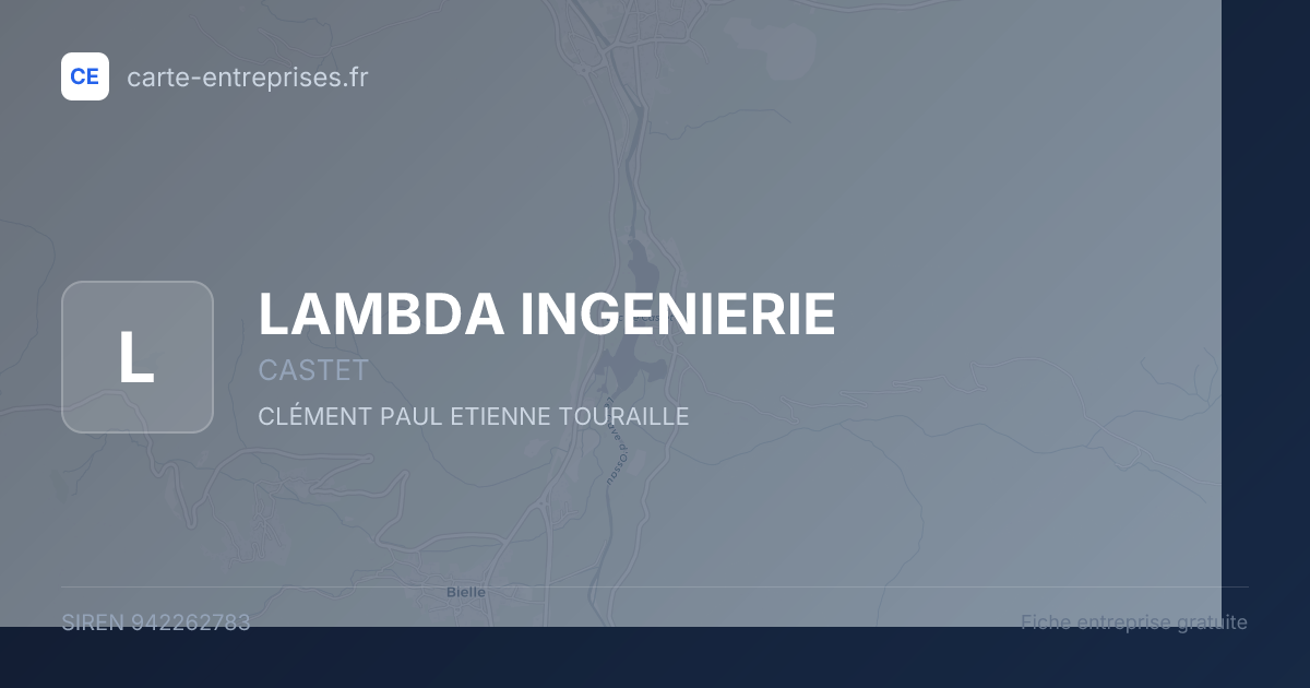LAMBDA INGENIERIE — 942262783 — fiche entreprise