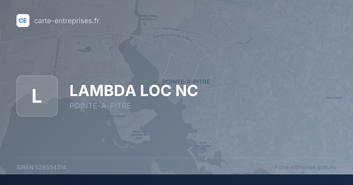 LAMBDA LOC NC — 528554314 — fiche entreprise