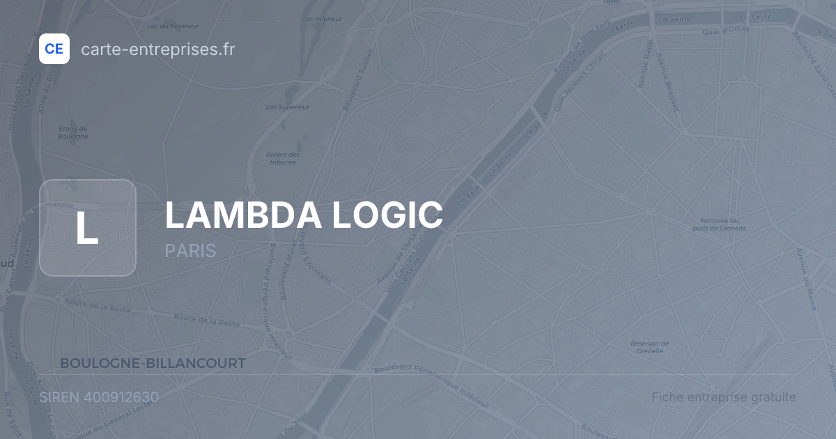 LAMBDA LOGIC — 400912630 — fiche entreprise