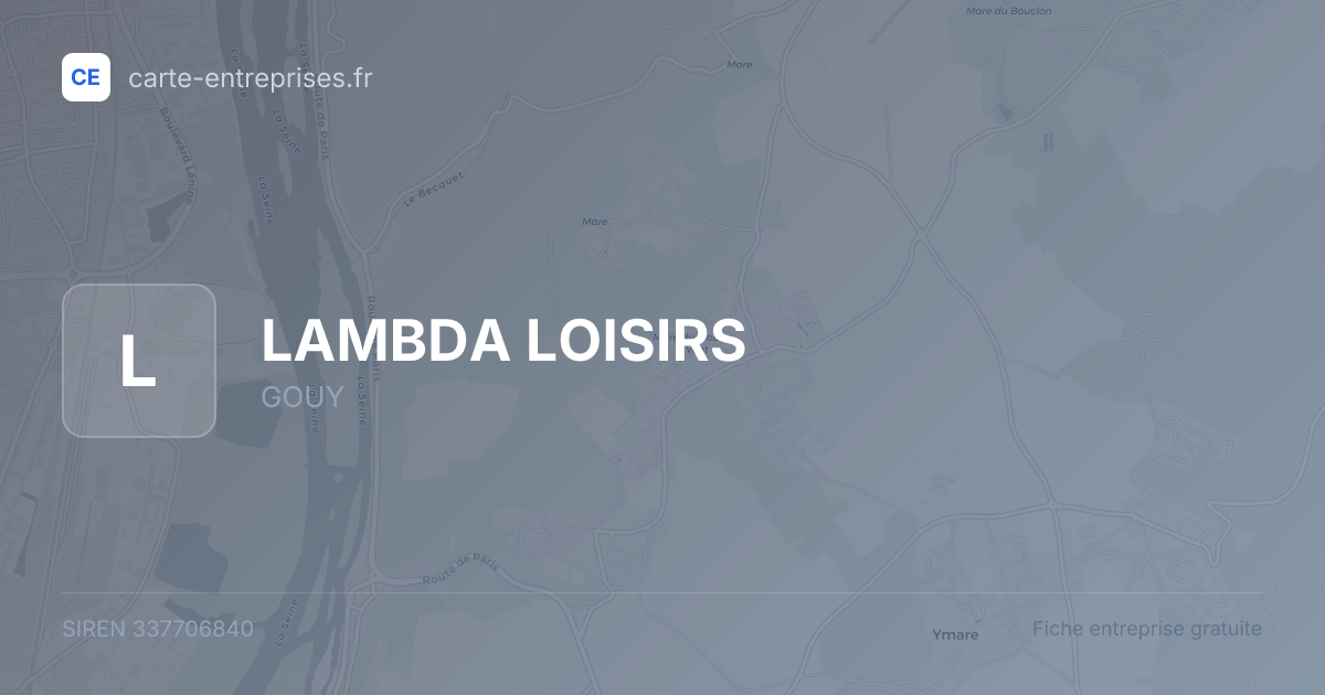 LAMBDA LOISIRS — 337706840 — fiche entreprise
