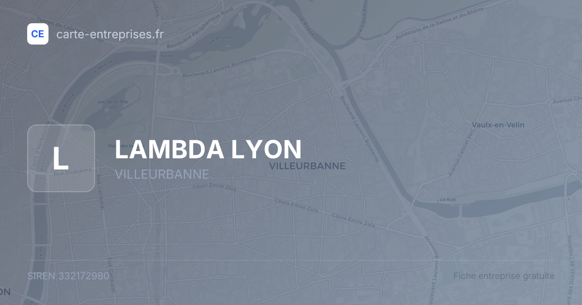 LAMBDA LYON — 332172980 — fiche entreprise