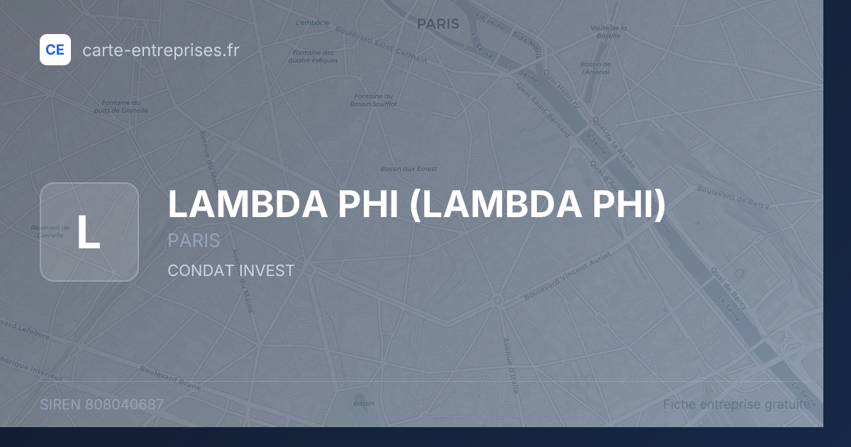 LAMBDA PHI — 808040687 — fiche entreprise