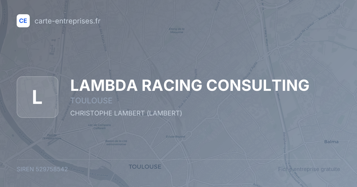LAMBDA RACING CONSULTING — 529758542 — fiche entreprise