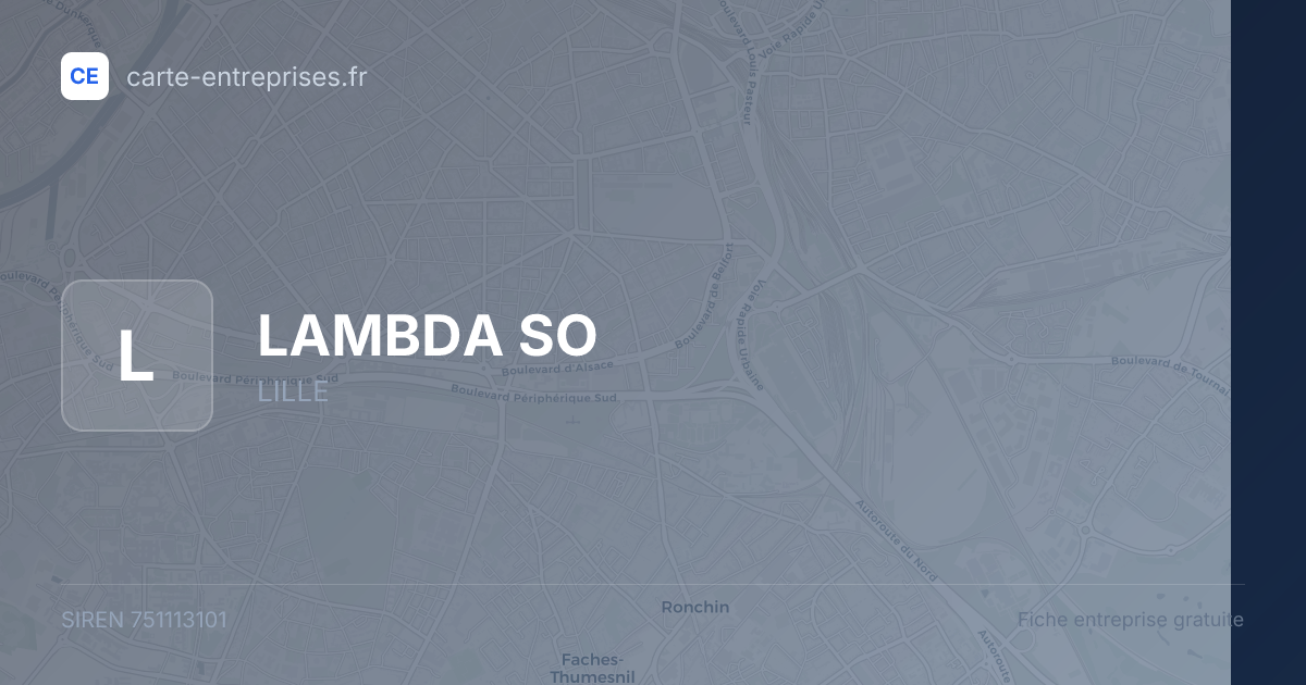 LAMBDA SO — 751113101 — fiche entreprise