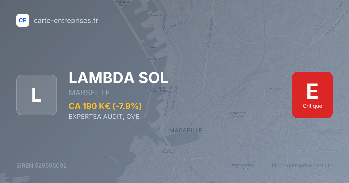 LAMBDA SOL — 529595092 — fiche entreprise