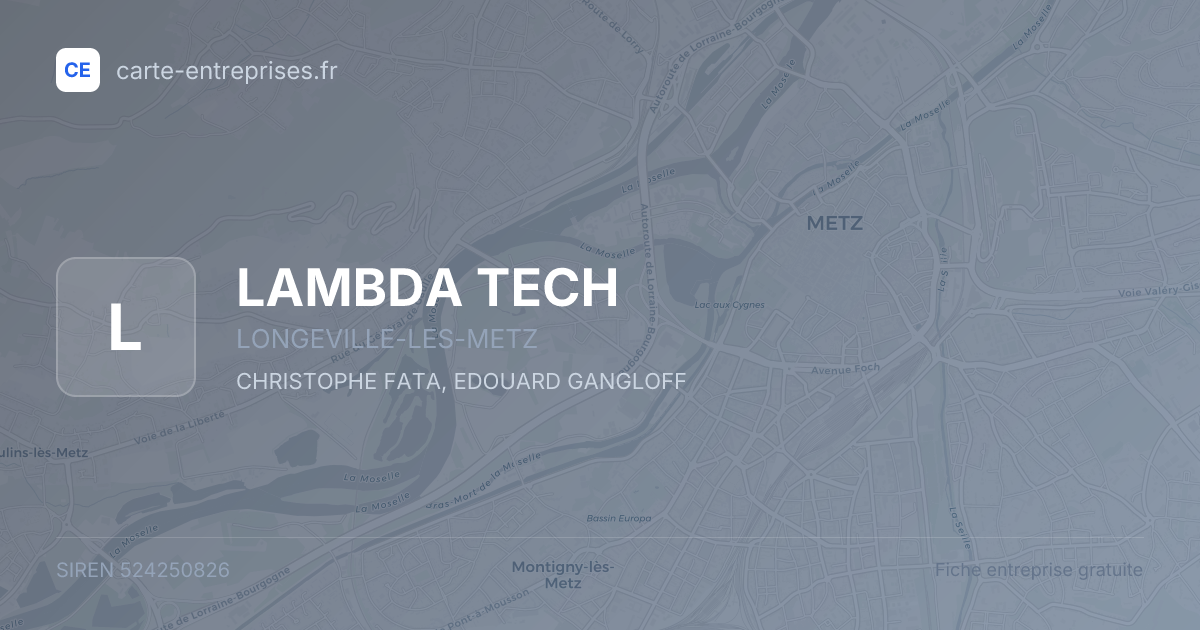 LAMBDA TECH — 524250826 — fiche entreprise
