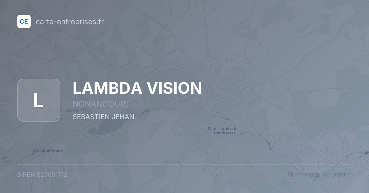 LAMBDA VISION — 827651712 — fiche entreprise