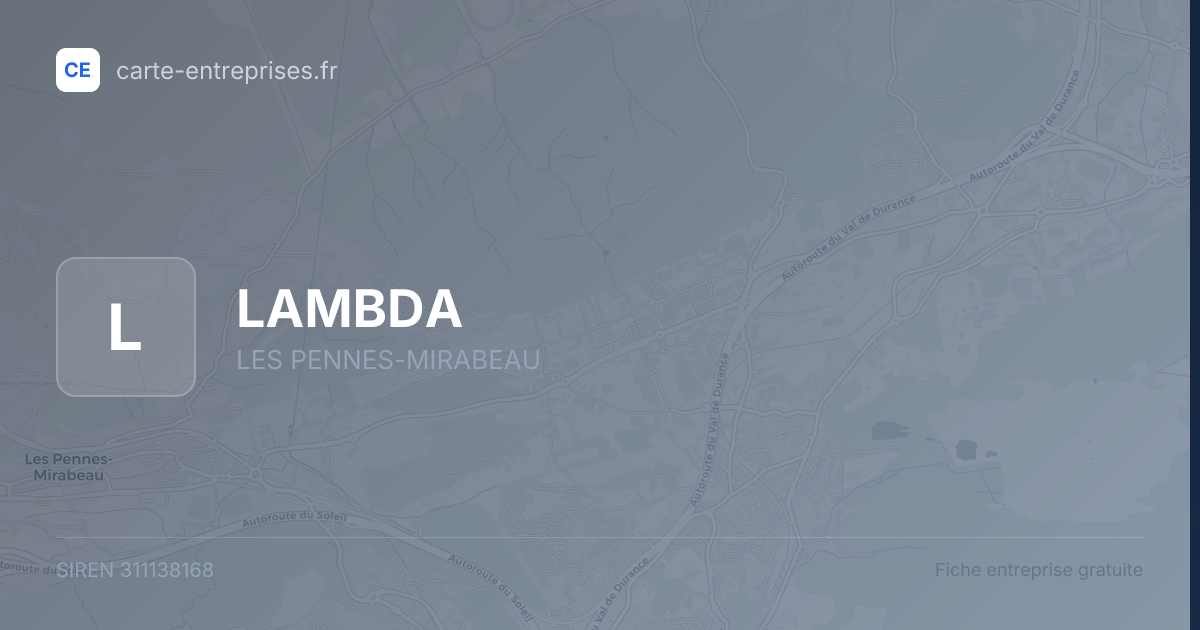 LAMBDA — 311138168 — fiche entreprise