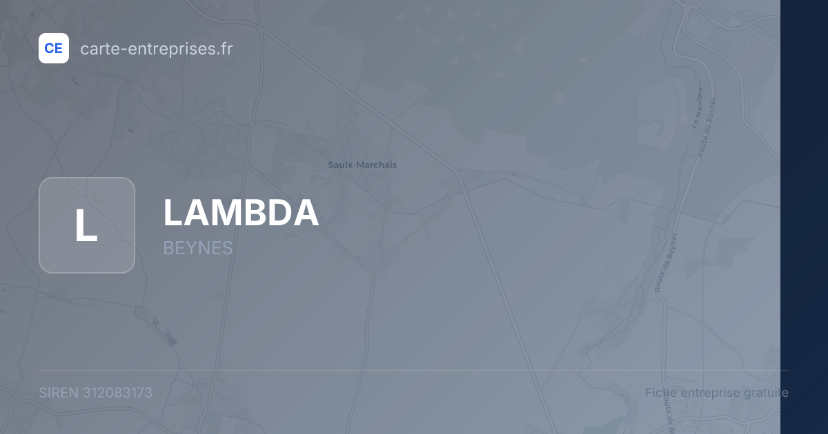 LAMBDA — 312083173 — fiche entreprise