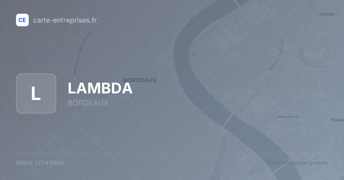 LAMBDA — 322415696 — fiche entreprise
