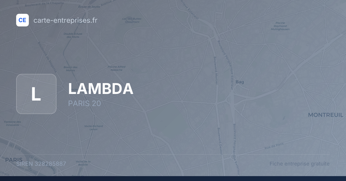LAMBDA — 328285887 — fiche entreprise