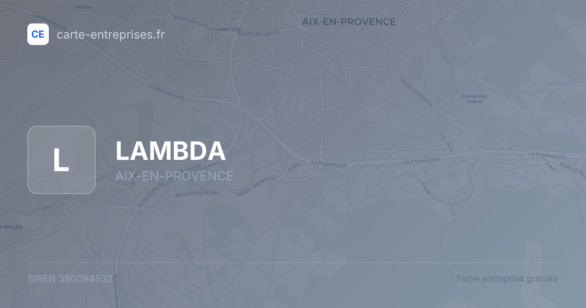 LAMBDA — 380094532 — fiche entreprise