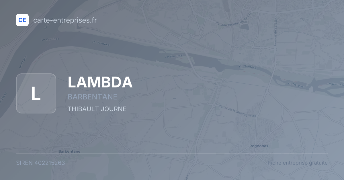 LAMBDA — 402215263 — fiche entreprise