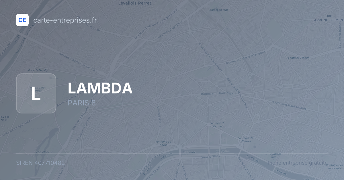 LAMBDA — 407710482 — fiche entreprise