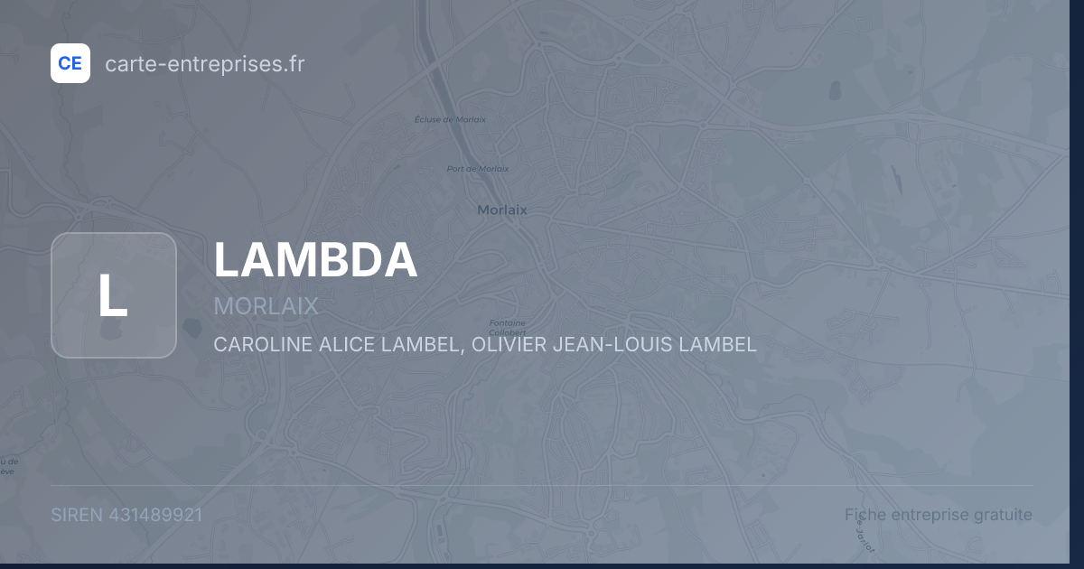 LAMBDA — 431489921 — fiche entreprise