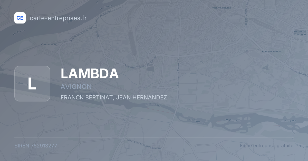 LAMBDA — 752913277 — fiche entreprise
