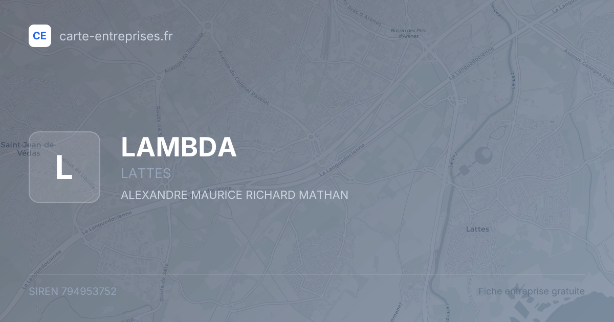LAMBDA — 794953752 — fiche entreprise