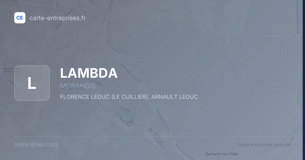 LAMBDA — 879663292 — fiche entreprise