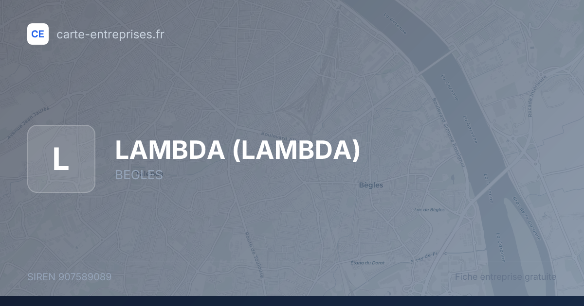 LAMBDA — 907589089 — fiche entreprise