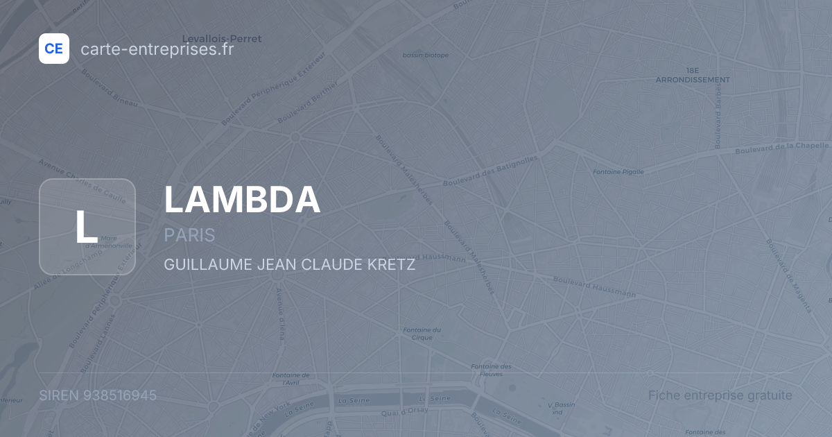 LAMBDA — 938516945 — fiche entreprise