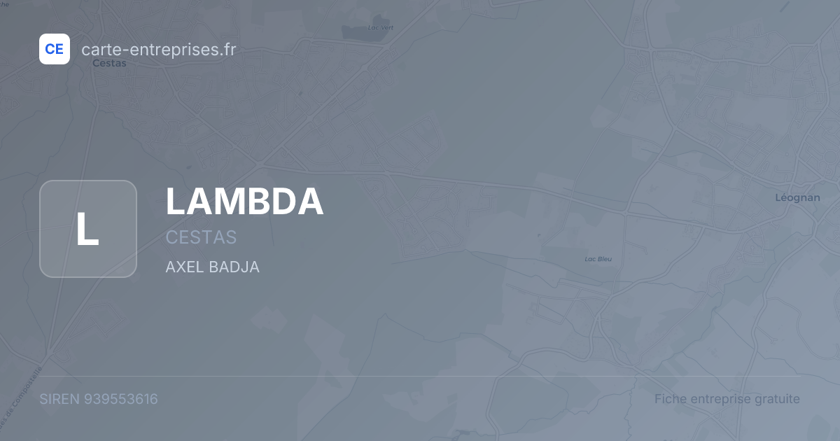 LAMBDA — 939553616 — fiche entreprise