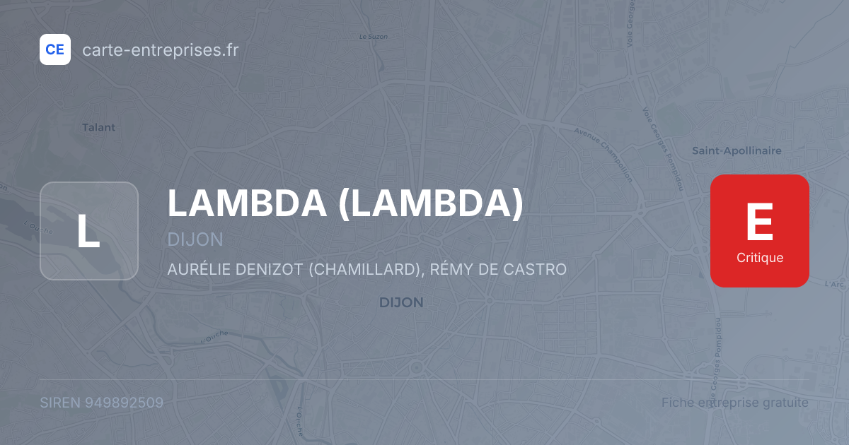 LAMBDA — 949892509 — fiche entreprise
