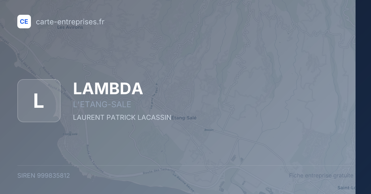 LAMBDA — 999835812 — fiche entreprise