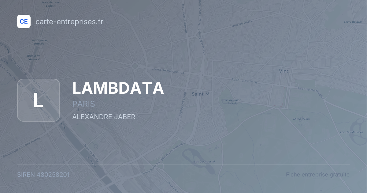 LAMBDATA — 480258201 — fiche entreprise