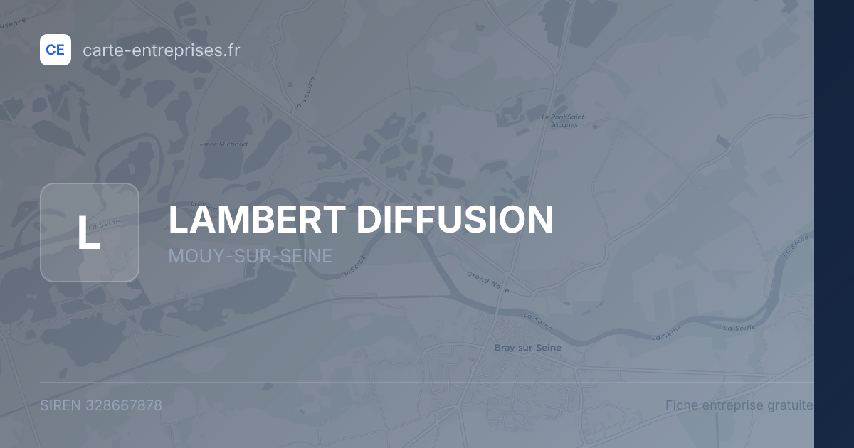 LAMBERT DIFFUSION — 328667878 — fiche entreprise