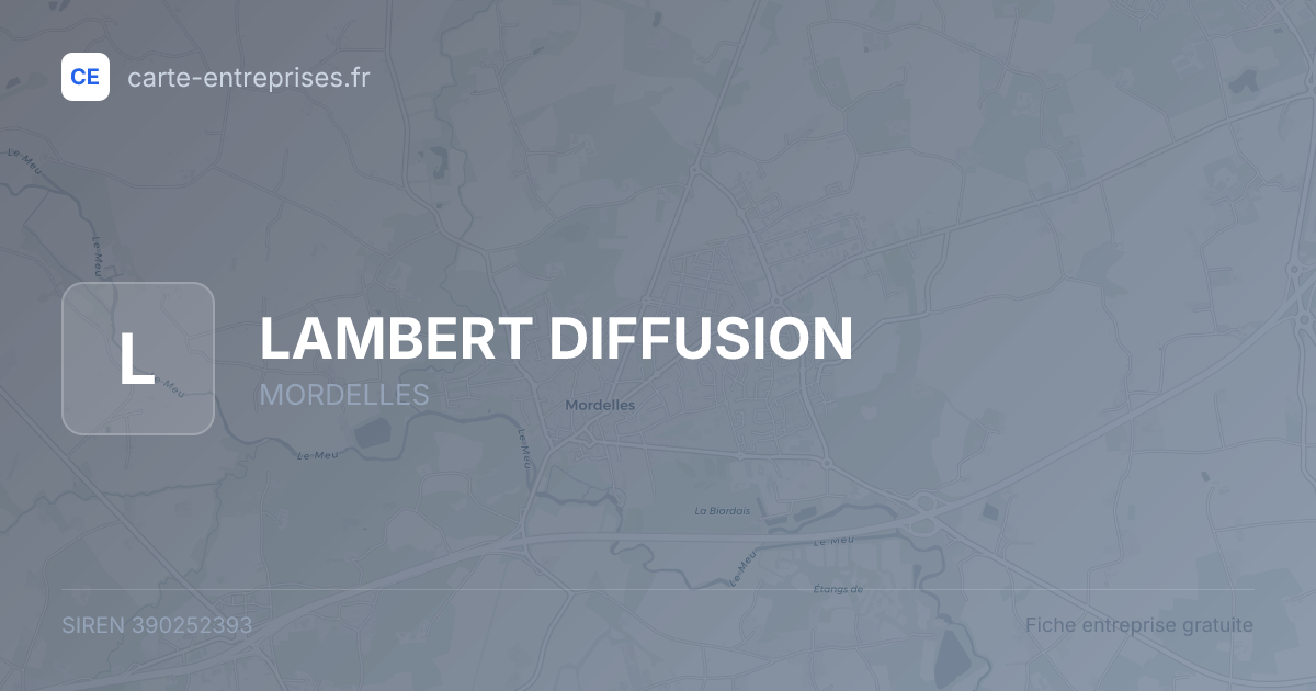 LAMBERT DIFFUSION — 390252393 — fiche entreprise
