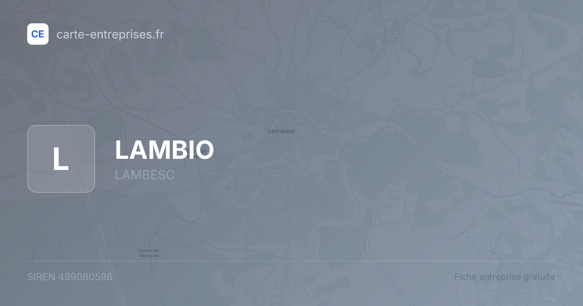 LAMBIO — 499080596 — fiche entreprise