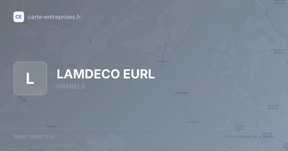 LAMDECO EURL — 448971333 — fiche entreprise