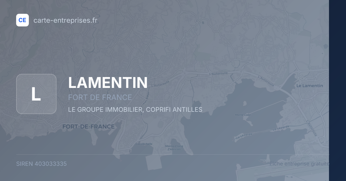 LAMENTIN — 403033335 — fiche entreprise