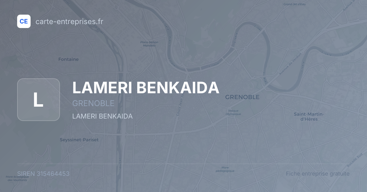 LAMERI BENKAIDA — 315464453 — fiche entreprise