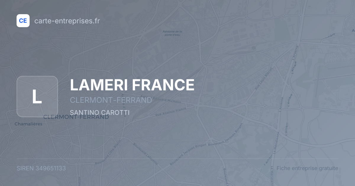 LAMERI FRANCE — 349651133 — fiche entreprise
