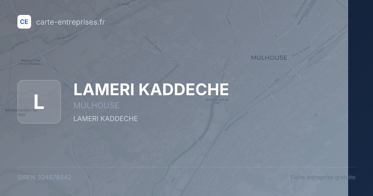 LAMERI KADDECHE — 324878842 — fiche entreprise