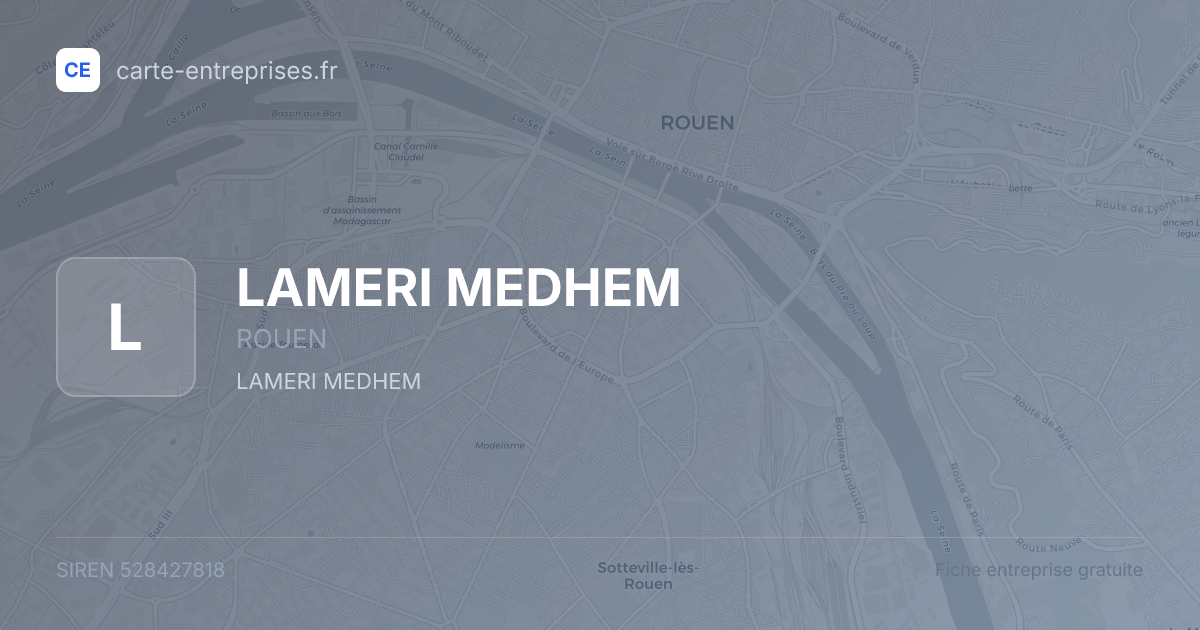 LAMERI MEDHEM — 528427818 — fiche entreprise