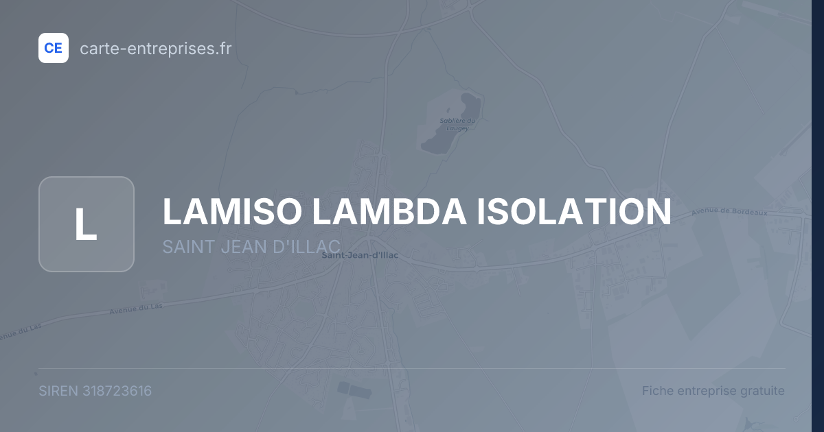LAMISO LAMBDA ISOLATION — 318723616 — fiche entreprise