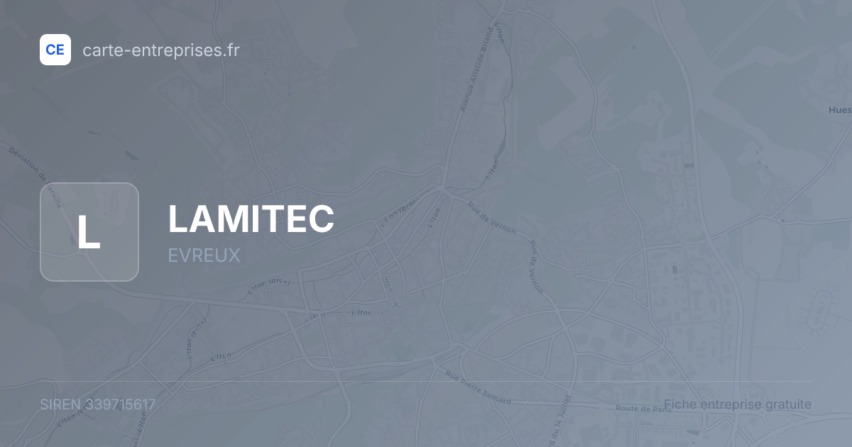 LAMITEC — 339715617 — fiche entreprise