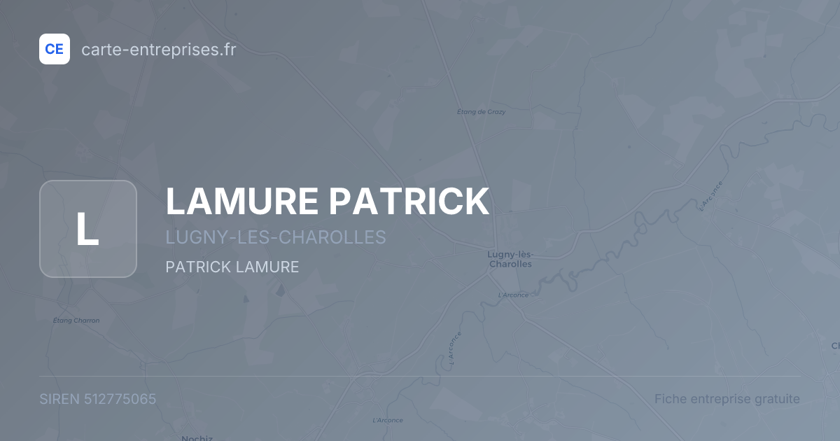 LAMURE PATRICK — 512775065 — fiche entreprise