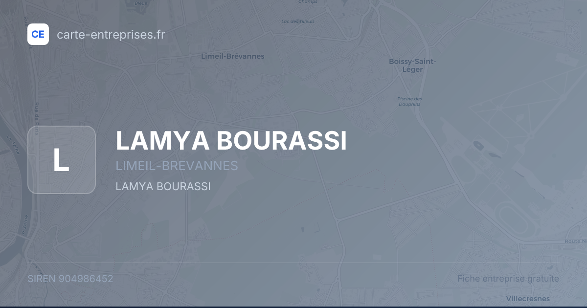 LAMYA BOURASSI — 904986452 — fiche entreprise