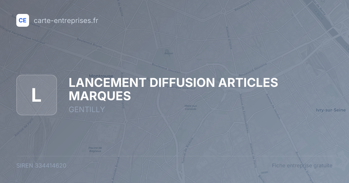 LANCEMENT DIFFUSION ARTICLES MARQUES — 334414620 — fiche entreprise